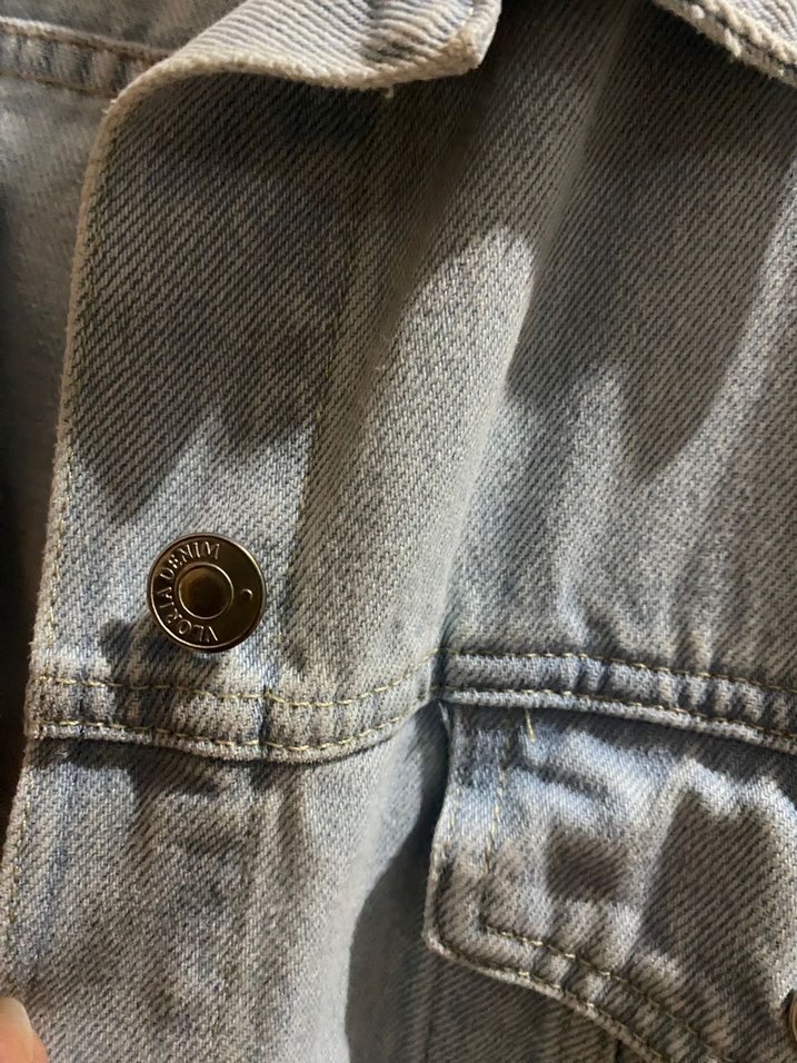 buz mavisi Denim Ceket - Görsel 4