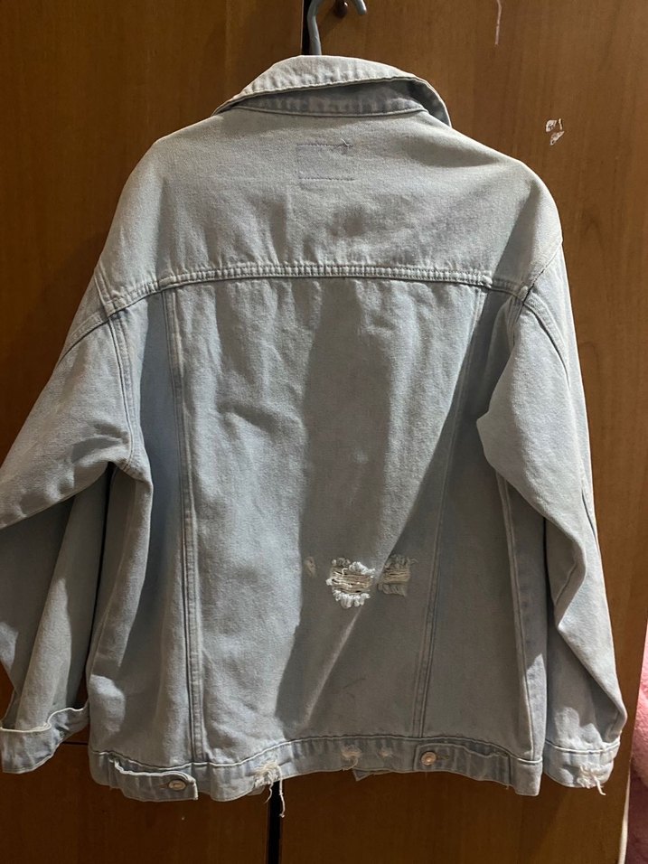 buz mavisi Denim Ceket - Görsel 3