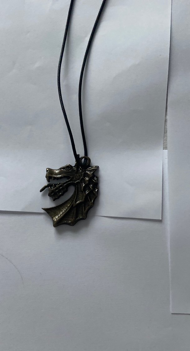 Siyah Yılan Desenli Gotik Zincir Kolye - Görsel 2