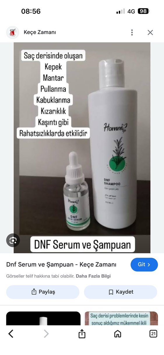 DNF Saç Serumu - Kepek ve Egzama için - Görsel 2