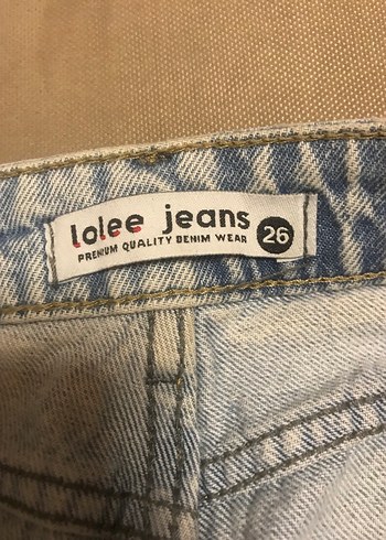 36 Beden buz mavisi mom jeans pantolon
