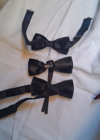 Siyah Gotik Erkek Papyon Seti - Görsel 2