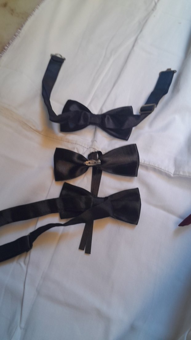 Siyah Gotik Erkek Papyon Seti - Görsel 2