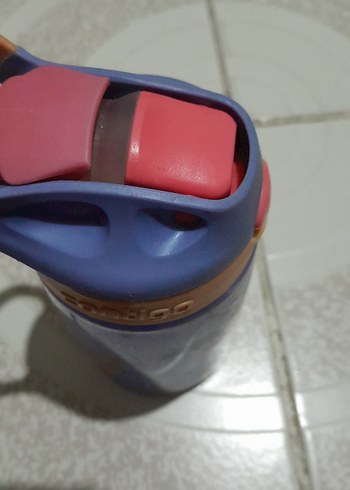 Çocuklar için renkli mavi termos şişe - Görsel 3