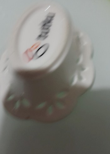 Vintage beyaz çiçek desenli porselen tabak - Görsel 2