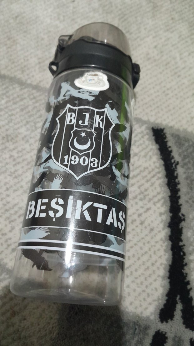 Beşiktaş Lisanslı Çocuk Matara Siyah Gri - Görsel 4