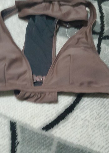 Kahverengi Drapeli Strappy Kadın Mayo - Görsel 2