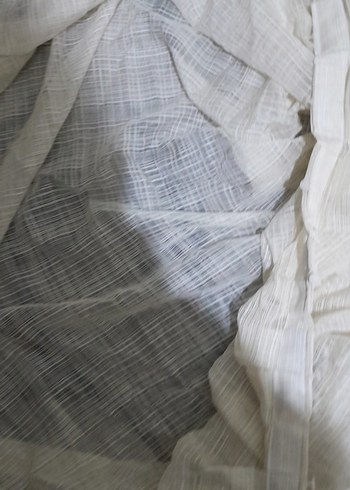 Bohem Gri Beyaz Düz Perde - Görsel 3