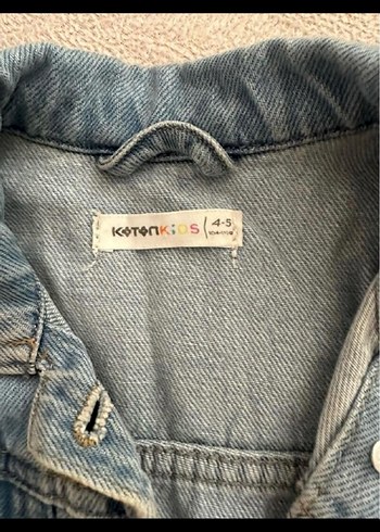 5 Yaş Beden Koton Kız Çocuk Jean Ceket