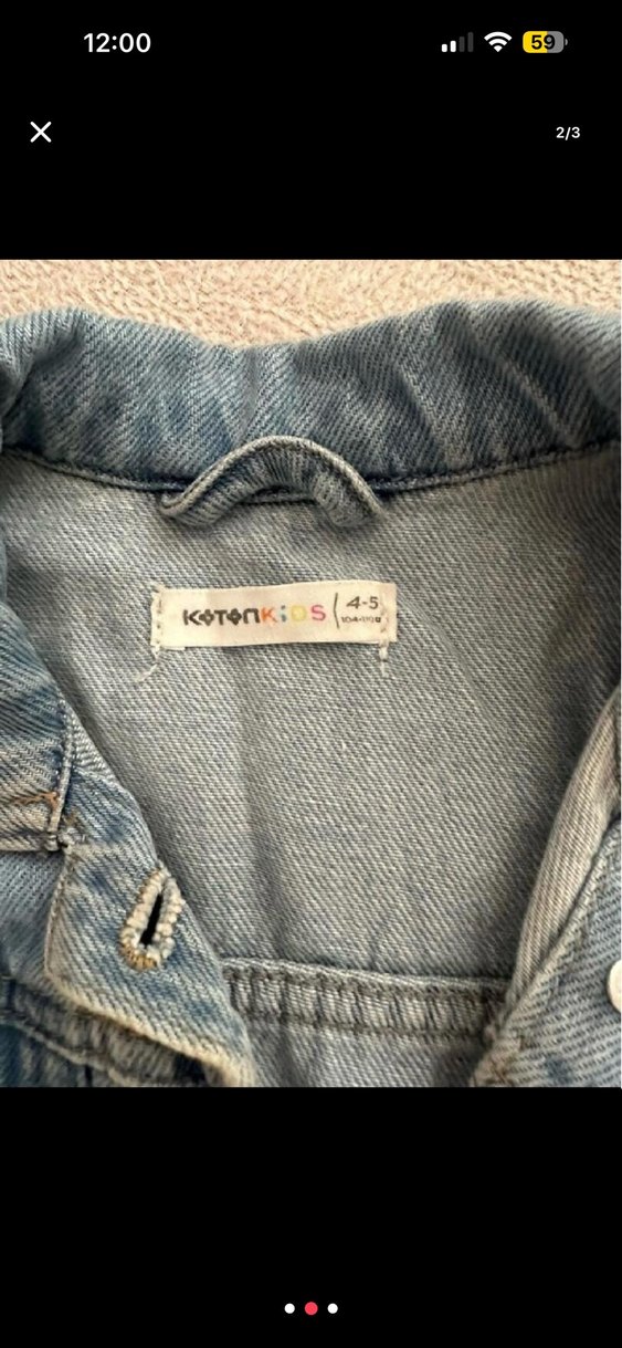 Koton Kız Çocuk Jean Ceket - Görsel 3