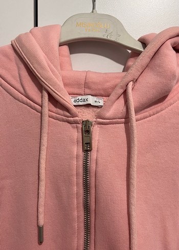 Addax Pembe Fermuarlı Kadın Sweatshirt