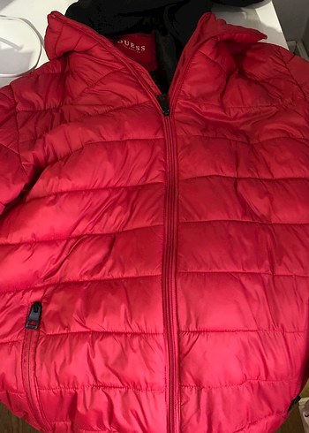 l Beden Kırmızı Fermuarlı guess Kadın mont