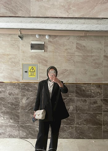 Etnik Desenli Siyah Kadın Blazer Ceket - Görsel 2