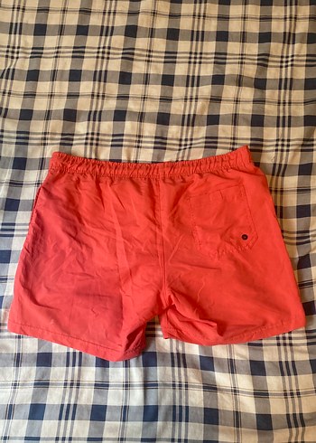 Düğmeli Kırmızı Erkek Deniz Şortu - Görsel 2