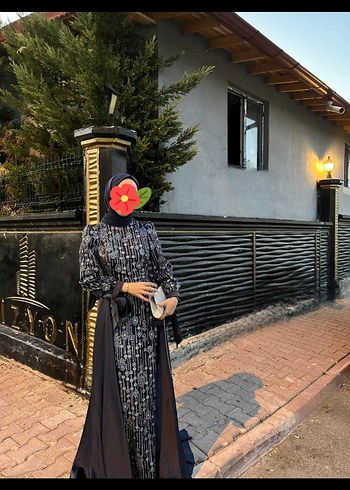Drapeli Siyah Gotik Uzun Abiye. Terzilik görmedi 36 beden