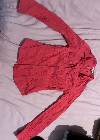 Mavi marka Kadın Fuşya Pembe Düğmeli Uzun Kollu denim Gömlek
