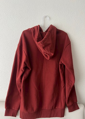 Erkek Bordo Kapüşonlu  Sweatshirt - Görsel 2