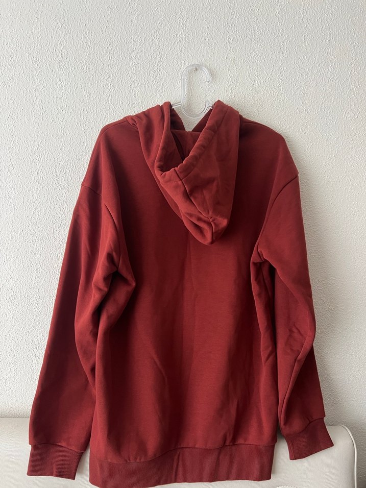Erkek Bordo Kapüşonlu  Sweatshirt - Görsel 2