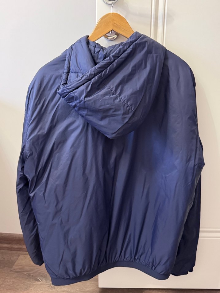 Erkek Mavi Midi Yağmurluk Fermuarlı - Görsel 3