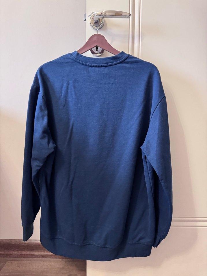 Erkek Lacivert Keten Sweatshirt - Görsel 4