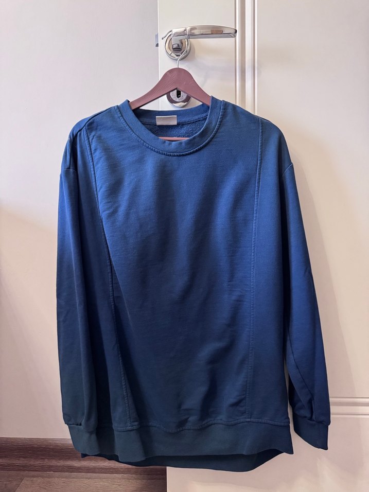 Erkek Lacivert Keten Sweatshirt - Görsel 2