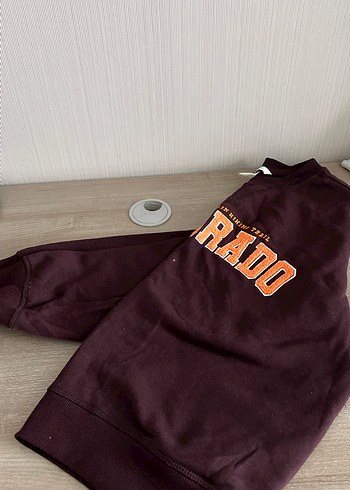 xs Beden kahverengi Renk Kadın Kahverengi Baskılı Sweatshirt