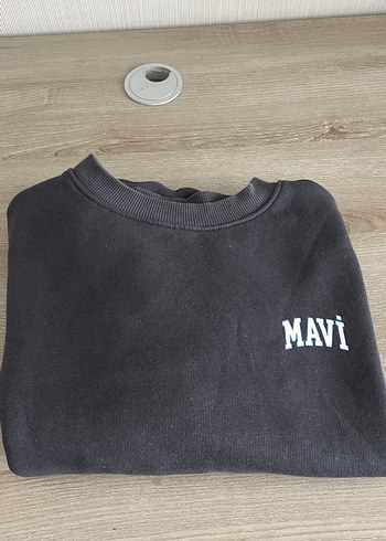 Siyah MAVİ Baskılı Kadın Sweatshirt
