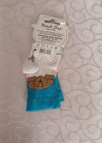 Erkek Çocuk Renkli Baskılı Mavi Çorap - Görsel 2