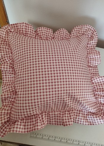 Nakışlı Beyaz Kalp Yastık - Görsel 4