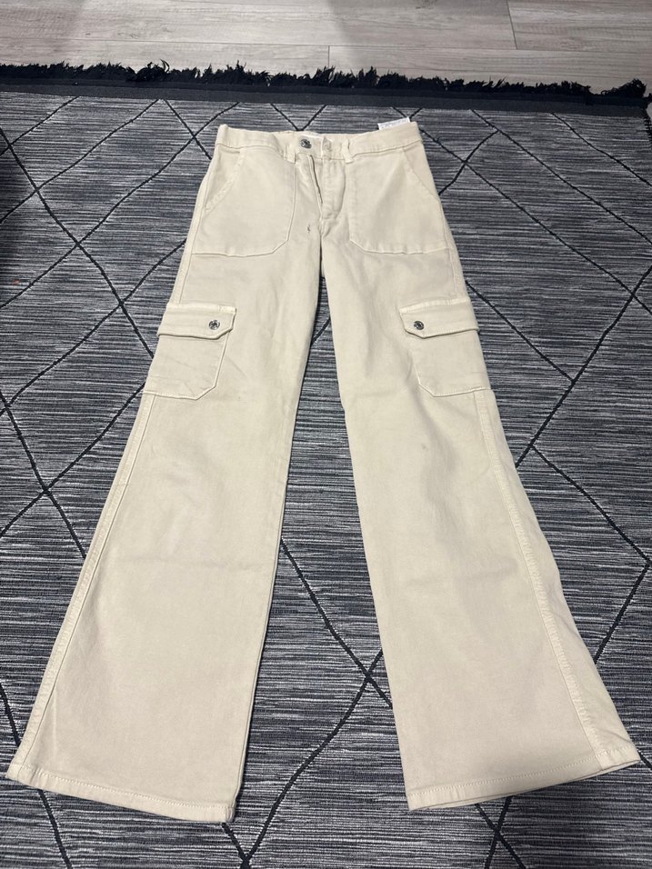 Bej Regular Fit Midi Kot Pantolon - Görsel 3