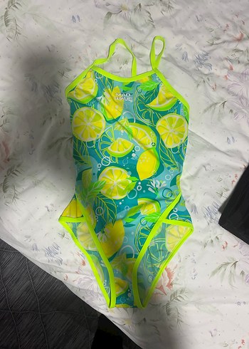 Sarı Bağlamalı İpli Kadın Mayo -Yüzücü-Profesyonel - Görsel 2