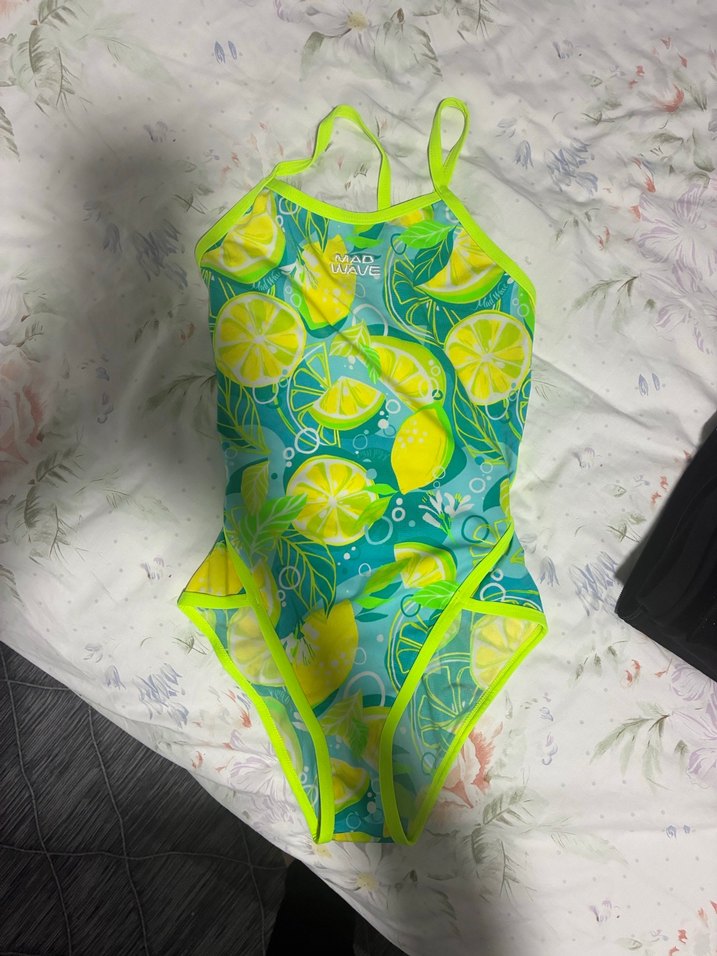 Sarı Bağlamalı İpli Kadın Mayo -Yüzücü-Profesyonel - Görsel 2