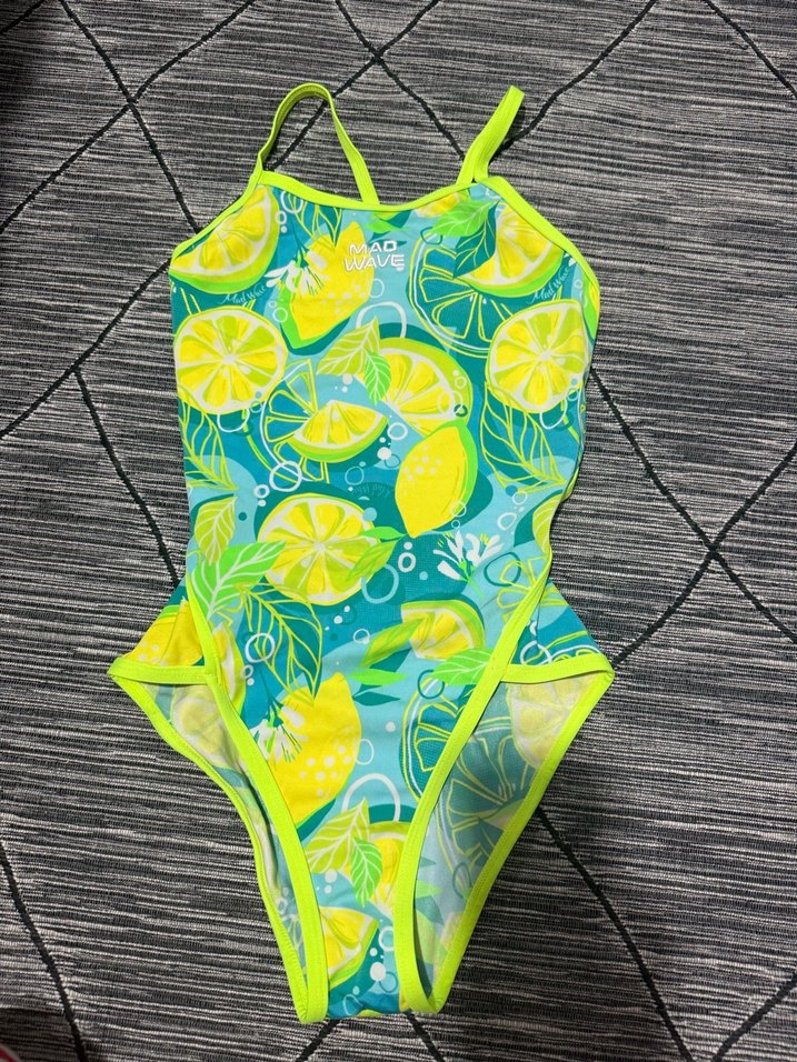 Sarı Bağlamalı İpli Kadın Mayo -Yüzücü-Profesyonel - Görsel 3