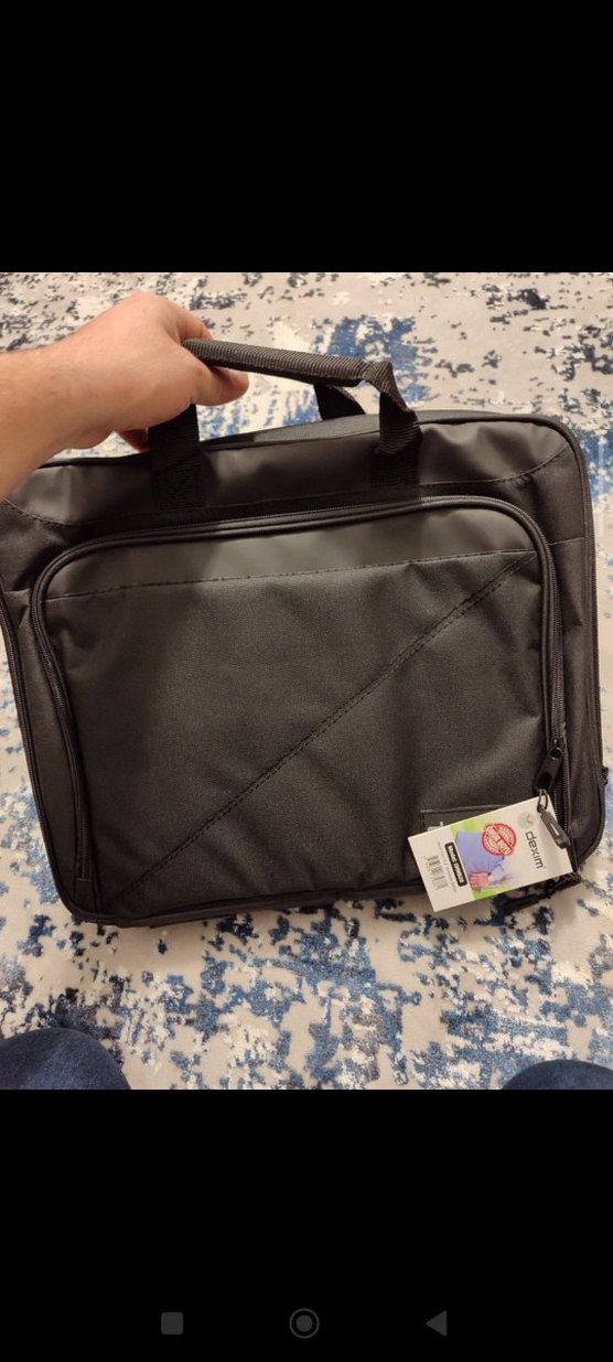 Siyah Fermuarlı Laptop Çantası - Görsel 3