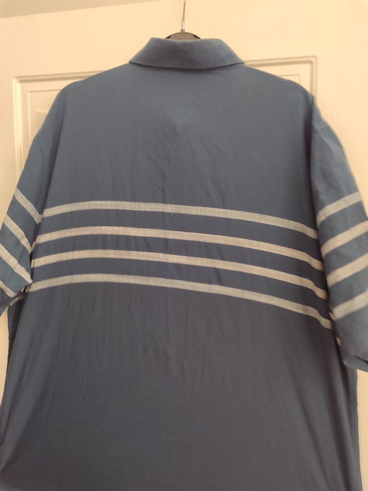 Düğmeli Kısa Kollu Mavi Erkek Gömlek LCW XXL - Görsel 3