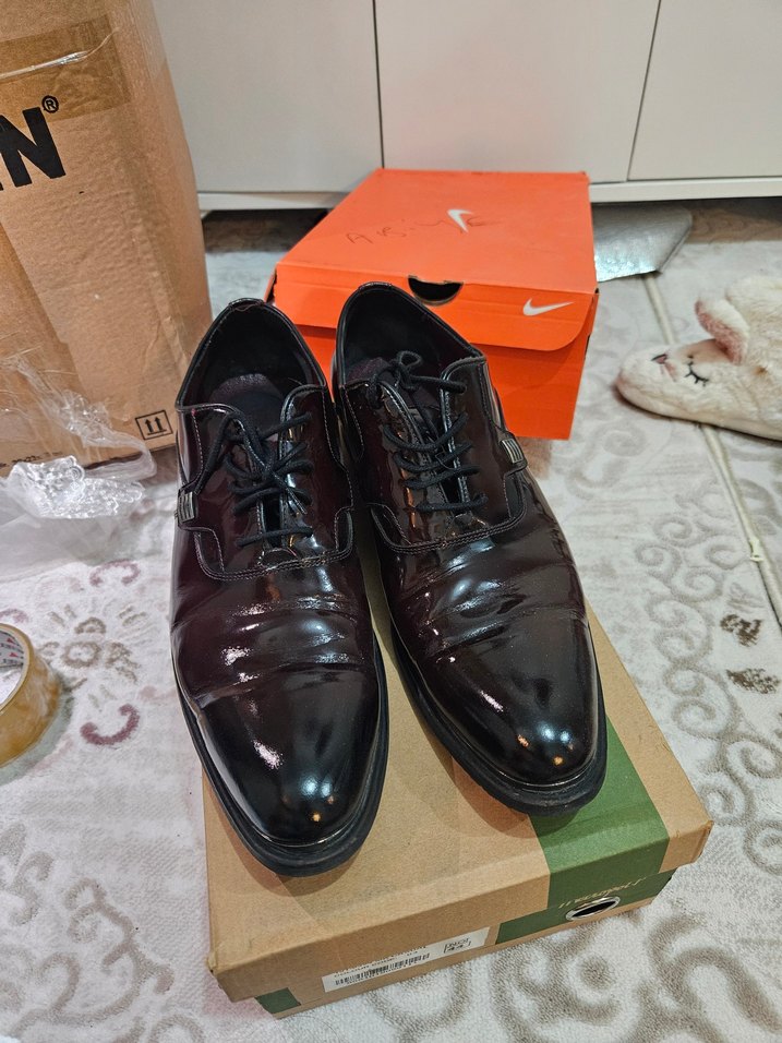 Bordo Deri Klasik Erkek Ofis Ayakkabısı - Görsel 2