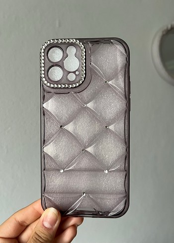 Mor Payetli iPhone 12 Pro Telefon Kılıfı