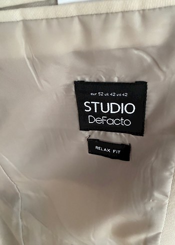Defacto Beyaz Keten erkek Blazer Ceket pantalon