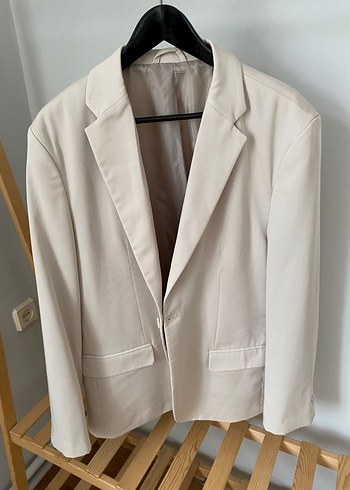 Beyaz Keten erkek Blazer Ceket pantalon
