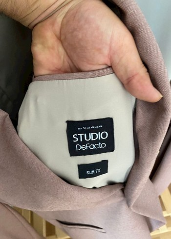 Defacto Bordo erkek Keten Regular Fit Blazer takım alt üst