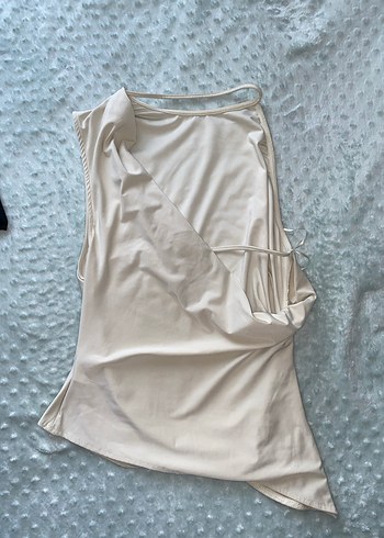 s Beden Pull & Bear Sarı Askılı Asimetrik Bluz