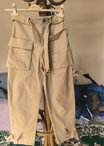Bershka Bej Kumaş Pantolon