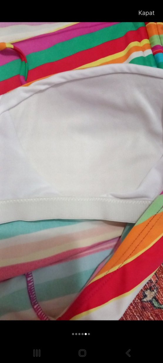 Renkli Askılı Mini Bohem Mayo Üstü - Görsel 5