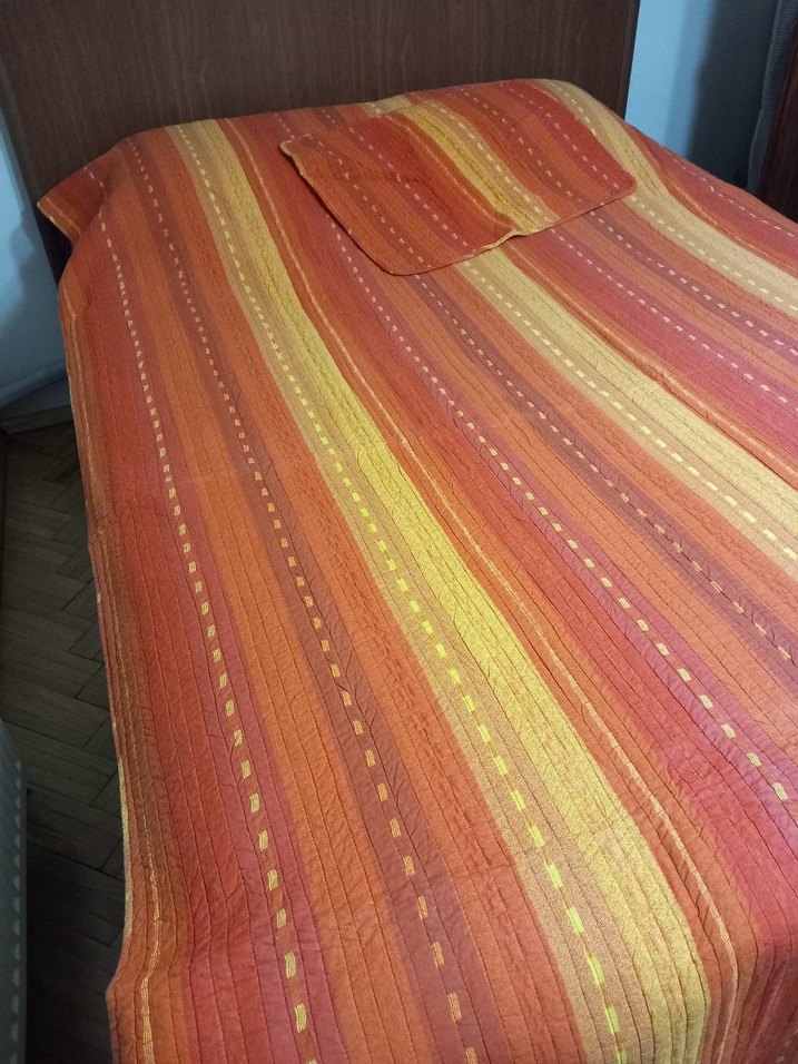 BEGONVILE Çok Renkli Batik Desenli Yatak Örtüsü TEK KISILIK - Görsel 5