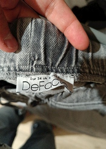 s Beden Gri cepli Kot Pantolon kadın
