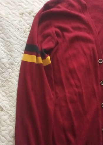 Diğer Bordo Düğmeli Kadın Hırka
