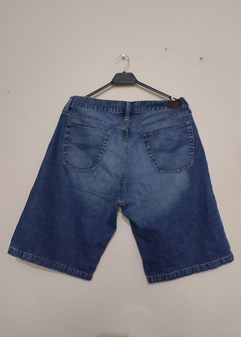 Mavi Kot Şort - Görsel 4