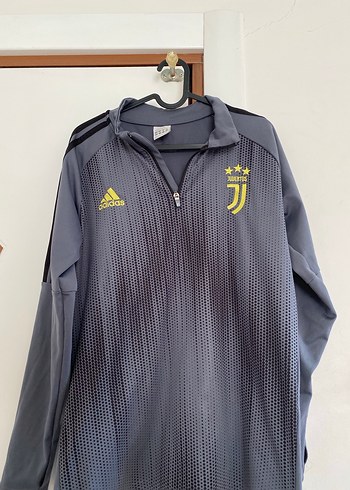 Adidas Juventus Gri Fermuarlı Sweatshirt