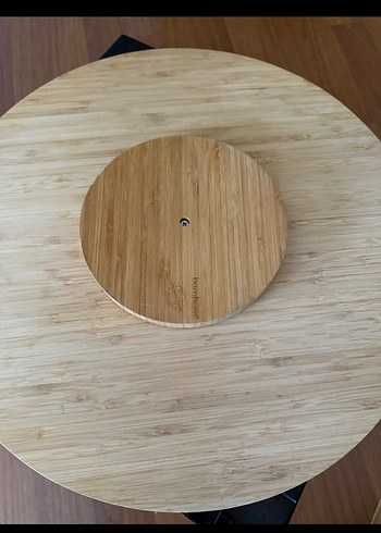  Beden beyaz Renk Yuvarlak Bambu Dönen Sunum Tahtası
