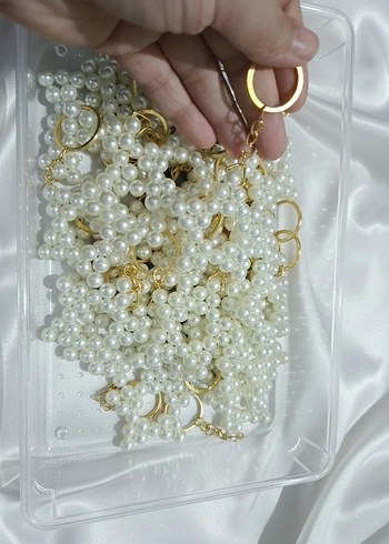 İnci Boncuklu Yıldız Anahtarlık 30 adet - Görsel 2